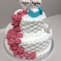 Engagement Cake The ring box and ring are made from a mixture of fondant and gumpaste