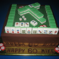 Mazhong Birthday Cake Sugarhandcrafted Chinese domino and then handpainted