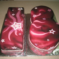 18Th Birthday Cake Entirely airbrushed cake