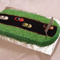 Race Car Cake I made this cake for my 5 year old nephews celebration party. We were celebrating the end of his chemo treatments & his full recovery...