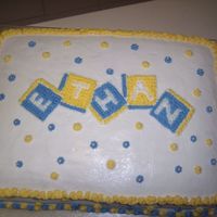 Baby Cake Yellow cake; white buttercream; Saw something similar on CC. Not sure who to give credit to, but thank you!