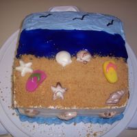 Beach Cake white cake; lemon cream filling; buttercream icing