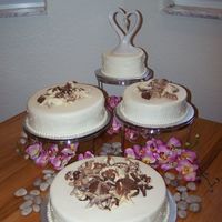 Seashell Cake Multi-tiered BC cake with chocolate seashells