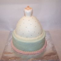 Bridal Shower Dress The bridesmaids wanted a cake to match the dress invitations.