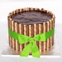 Chocolate Delight This cake had 6 layers of chocolate cake with chocolate buttercream and chocolate ganache