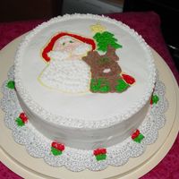 Santa & Rudolph Freehand with buttercream icing