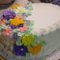 First Flower Cake Buttercream with Royal flowers