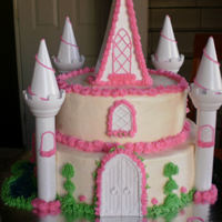 Little Castle 10" & 8" round almond flavor cake, filled with blackberry jelly, cream cheese frosting, the little princess love it!