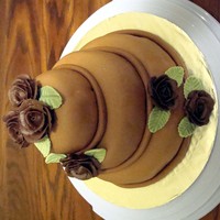 Chocolate Roses Cake This cake is made with mini layer cake pans.