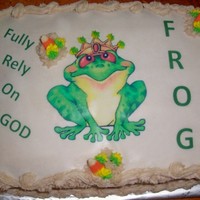 Fall Festival Frog edible image buttercream frosting