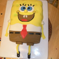 Spongebob Carrot cake with cream cheese icing covered in mm fondant.