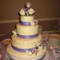 Purple Ribbon Cake Still just learning, did this for a friend...