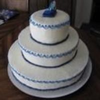 Glass Slipper Wedding shower cake for simple Cinderella theme.