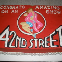 "42Nd Street" Cast Party Cake Celebrated the end of a month run of the musical "42nd Street."