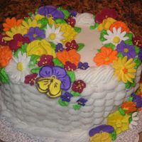 Course 2 Final Cake Final Course 2 Cake, decorate with class buttercream and royal flowers, red velvet cake