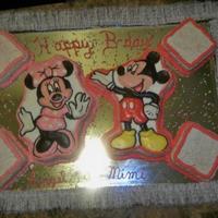 Mickey And Minnie Cake 