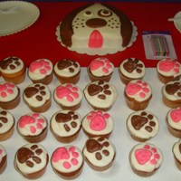 Puppy Cake And Cupcakes Inspired by a Wilton cake