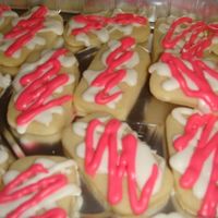 Pink Cookies I made these for my summer school students, for fun!