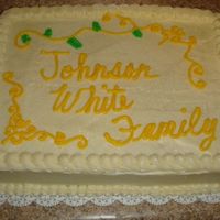 Family Reuion The first cake is an italian cream with cream cheese icing and the family bible cake is chocolate!