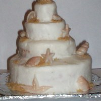 Mini Wedding Cake This was a smaller version of the wedding cake for a friends anniversary. Ok so original cake was square cake and this was round , but it...