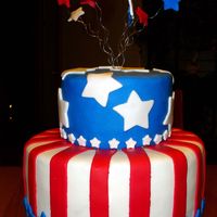 Stars And Stripes - 4Th Of July Cake This was my first attempt at marshmallow fondant. I made it in the KitchenAid and added lemon extract. It's very tasty and I'm...