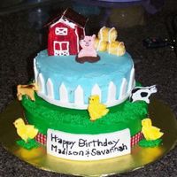 Farm Cake Mt first cake outside family. Had a lot of insperation here, thanks to all who did farm cakes!