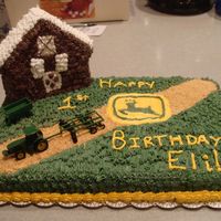 John Deere Farm This is a yellow cake with whipped icing. This little boy loves john deere and I thought this was a good way to including farming and John...