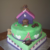 Puppy Cake birthday cake for my daughter turning 6 from Jeana77 I was trying to get ideas searching through CC and my daughter saw the puppy digging...