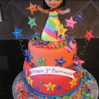 Dora Party Cake For a sweet girl who adores Dora......inspired by qtkaylassweets Dora cake....the birthday girl loved it!! I was hoping my cricut cake...