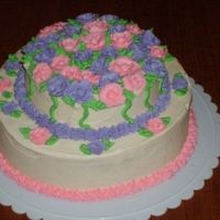 Birthday Roses Cake for my mom's 62nd bday. All buttercream