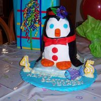 Superfly! 9 layer 3d penguin 3rd fondant cake