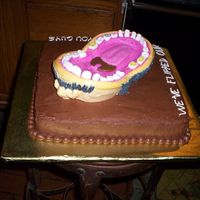 For My Dentist For my dentist's birthday. I tried to make the teeth accurate, but had to leave out the very back teeth for lack of space. Fondant...