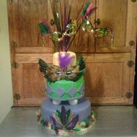 Mardi Gras One of my favorite cakes that I have made!!! This cake was for one of my good friends daughters 14th birthday!! They absolutely loved it....