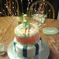 Tinkerbell This cake did not turn out like I planned. This was the first time I had ever air brushed a cake. As I say, everytime I make a cake I learn...