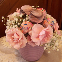 Pink Flowers With Cake Pops 