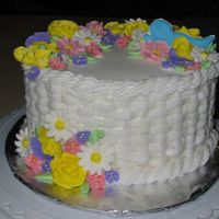 Wilton Course Ii Final Cake This is the final cake for Wilton Course II. I thought it turned out pretty good!