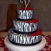 Zebra Print Wedding Cake 