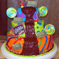 Charlie And The Chocolate Factory Cake This was made for our small towns Jr/Sr afterprom. The theme was Charlie and the Chocolate Factory