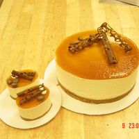 White Chocolate Mousse Cake White chocolate mousse cake with coffee glaze