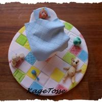 Nursery All of it is made of SugarPaste. Babyhead is marzipan