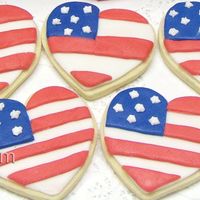 Red, White And Blue Cookies Haven't tried fondant on cookies before. Loved it! NFSC with MMF.
