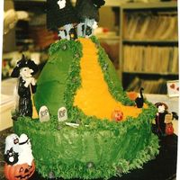 Halloween This is a cake I made for my work. My pic didn't come out so had to use the office picture.Fun cake, all buttercream