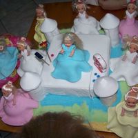 Beginner's Castle And 9 Princesses This is the cake I made for my daughter's 2nd birthday (She is obsessed with princesses!) It's chocolate cake with fondant. I...