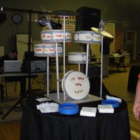 Drum Set This was for an 11 year olds birthday. The cakes were 10" yellow with dulce de leche filling, 12" french vanilla with vanilla...