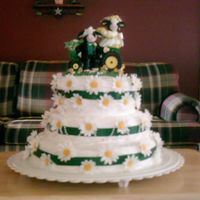 John Deere Wedding Cake Working off of the cake topper, I created this simple cake for a couple.