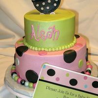 Baby Shower Cake Cake made to match invitations.