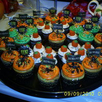 Halloween 2010 These cupcakes were made for a school halloween party.