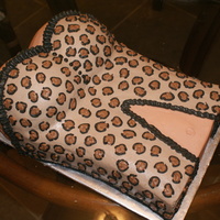 Leopard Lingerie 9x13 sheet with 1/2 ball pans. All butter cream.