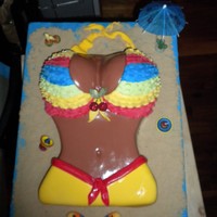 Salsa Lady Birthday I made this cake for my friend who was throwing a surprise salsa themed party for her boyfriend. The torso is made from a rectangle cake I...