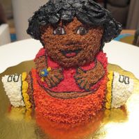 Dora I made this as a little "smash-me" cake for my friend's daughter's first b-day...I used the mini 3D stand-up bear pan...